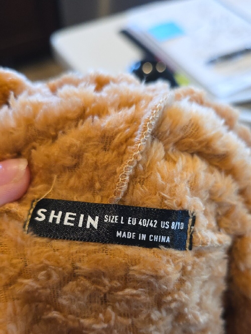 SHEIN Plush Sherpa Crewneck Sweaters in Rust, Peach & Teal - Picture 10 of 12